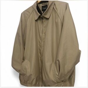 Vintage |Haggar| Beige Harrington Golf Full Zip Track Jacket Men's XL*